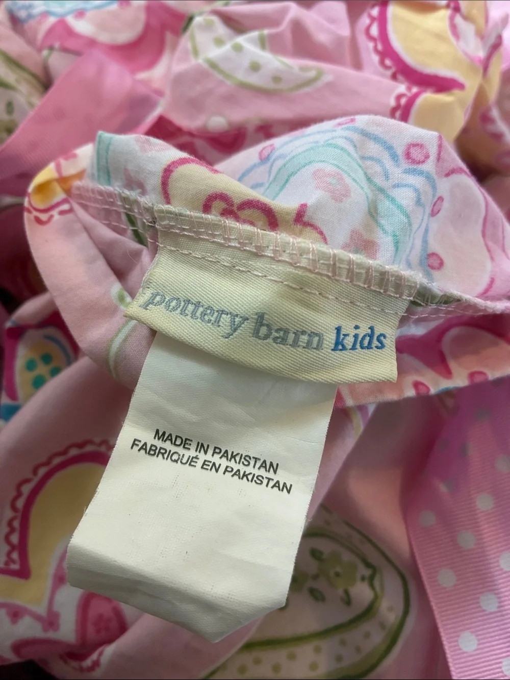Pottery Barn Kids Pink Floral Paisley Duvet Cover Size Full/Queen